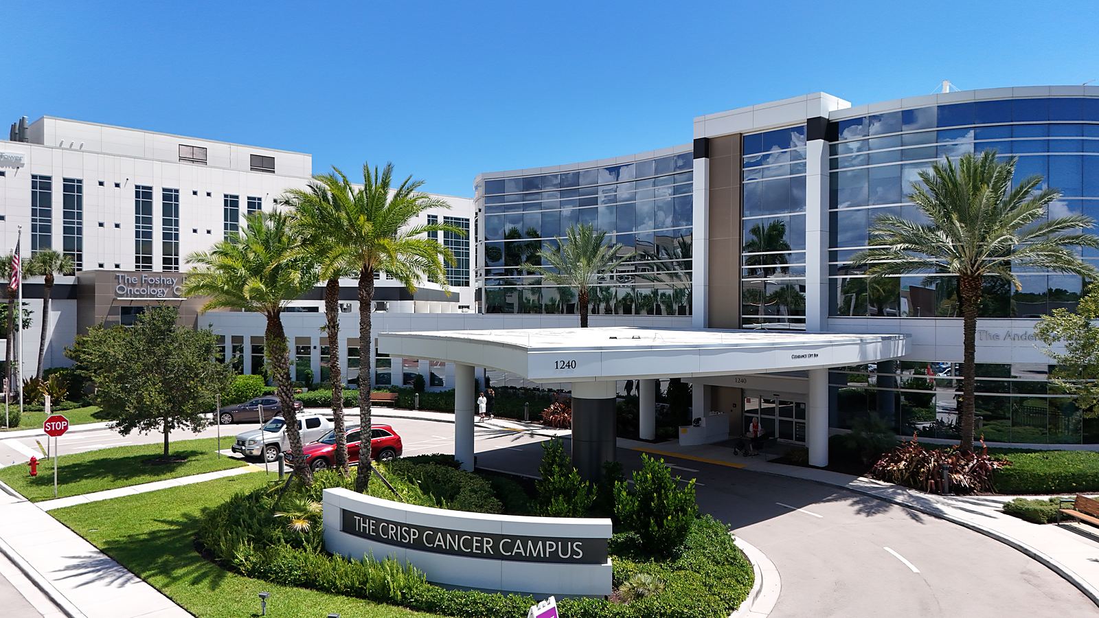 Entrance planting at the Crisp Cancer Campus