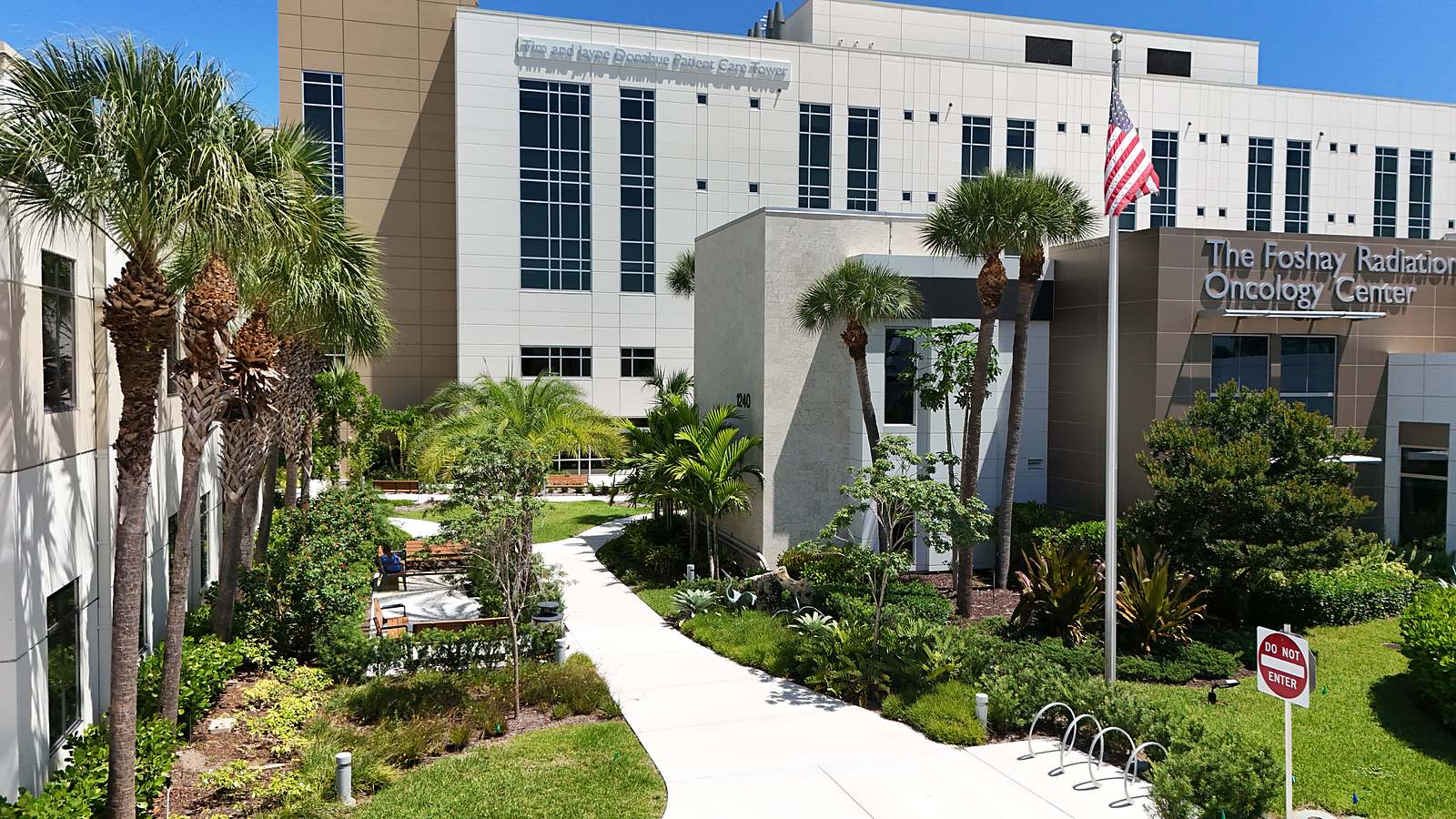 Oncology entrance planting detail at Jupiter Medical Center